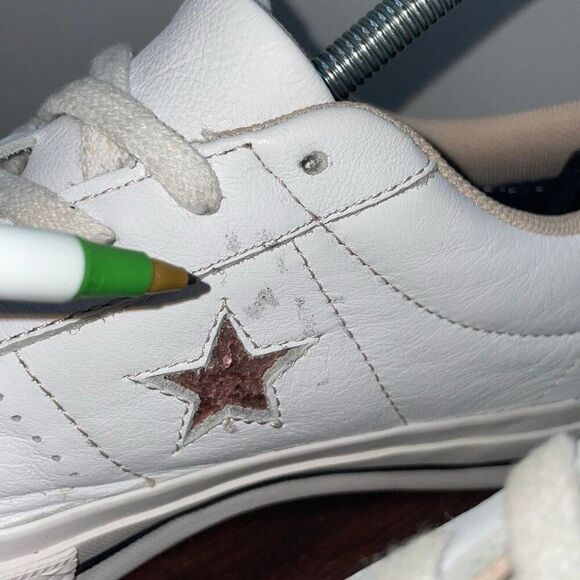 Converse White Leather Sneakers - Picture 10 of 10